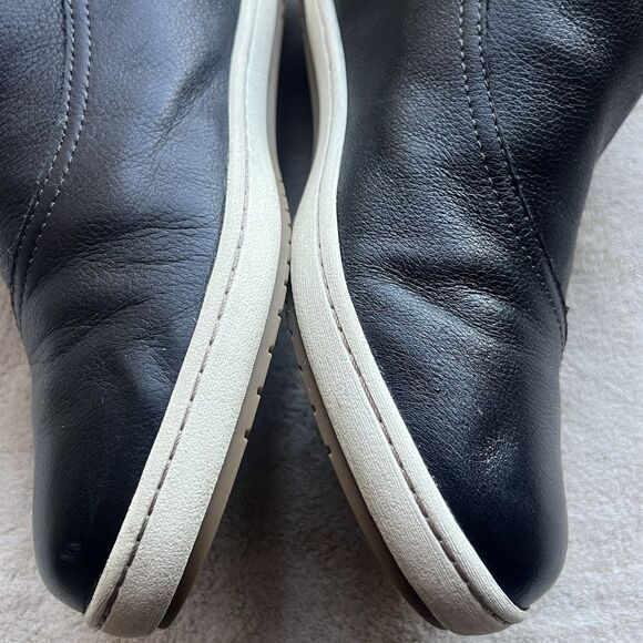 Taos Bootsie Black Leather Ankle Boot Women 8 High-Top Sneaker Zipper Athleisure - Picture 7 of 15